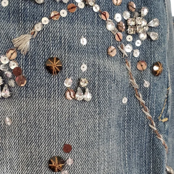 Abercrombie & Fitch Embellished Denim Skirt - Picture 2 of 5